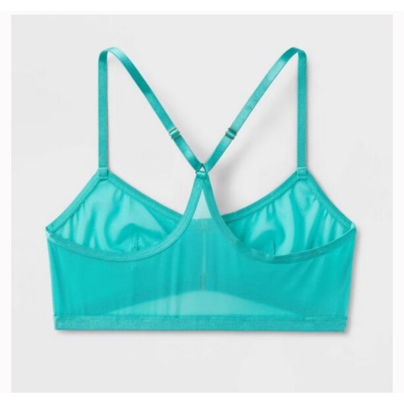 Auden Mesh Jade Unlined Racerback Bralette, XS - Picture 3 of 7